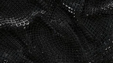 3D Illustration Abstract Black Background Stock Illustration
