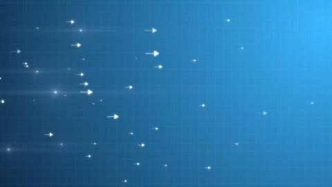 3d illustration of abstract blue arrow futuristic. Illustrazione stock
