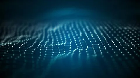 3d illustration of abstract blue background with a dynamic wave. Stockillustratie