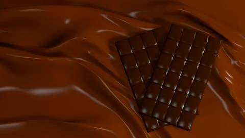 3D Illustration Abstract Chocolate Background Stock Illustration