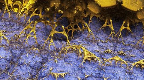 3D Illustration abstract Computer generated Fractal design. 3D Illustration o Stock Illustration