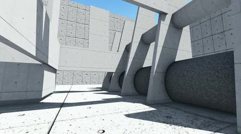 3D illustration - abstract concrete shape. Stock Illustration