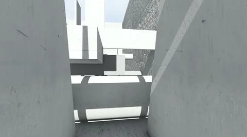 3D illustration - abstract concrete shape. Illustrazione stock