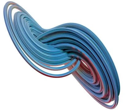 3D illustration of abstract figures Stock Illustration