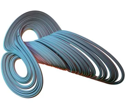 3D illustration of abstract figures Illustrazione stock