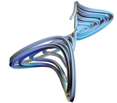 3D illustration of abstract figures Illustrazione stock