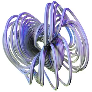 3D illustration of abstract figures Illustrazione stock