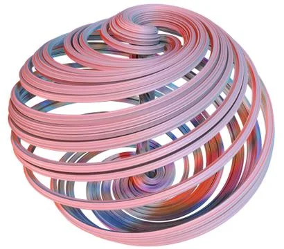 3D illustration of abstract figures Stock Illustration