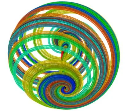 3D illustration of abstract figures Stock Illustration