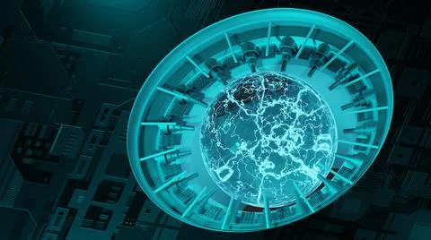 3D illustration Abstract Future Technology Vision Background 스톡 일러스트