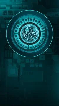 3D illustration Abstract Future Technology Vision Vertical Background 스톡 일러스트