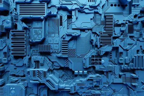 3D illustration Abstract geometric tech pattern. Grunge textured wallpaper. G Stock Illustration