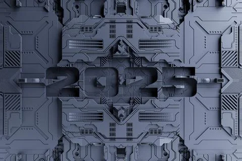 3D illustration Abstract geometric tech pattern with  futuristic tech postcar Illustrazione stock