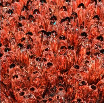 3d illustration abstract glass fire background texture with color reflection  Stock Illustration