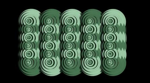 3d illustration - Abstract hypnotic  circle  background - psychedelic optical Illustrazione stock