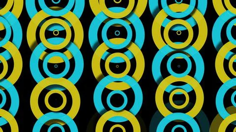 3d illustration - Abstract hypnotic  circle  background - psychedelic optical Illustrazione stock
