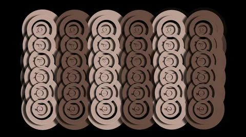 3d illustration - Abstract hypnotic  circle  background - psychedelic optical Illustrazione stock