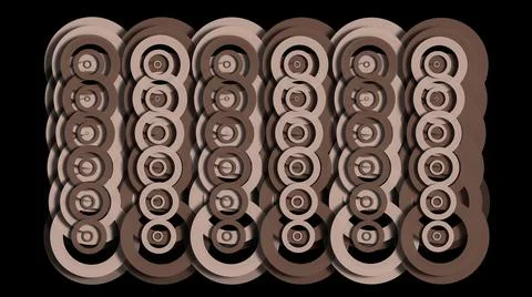 3d illustration - Abstract hypnotic  circle  background - psychedelic optical Illustrazione stock