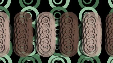 3d illustration - Abstract hypnotic  circle  background - psychedelic optical Illustrazione stock