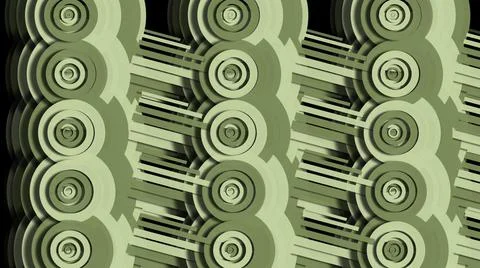 3d illustration - Abstract hypnotic  circle  background - psychedelic optical Illustrazione stock