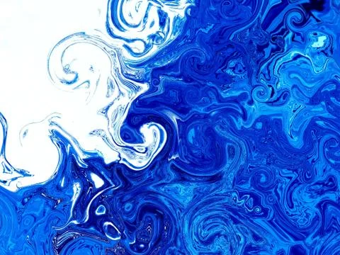 3d illustration of an abstract image of blue flowers on a white background Stock Illustration