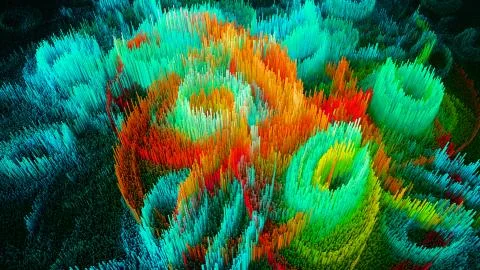 3D illustration of abstract macro render structure Illustrazione stock