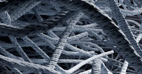 3d illustration abstract macrostructure rough stripes and porous fibers of d Illustrazione stock