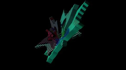 3D illustration of abstract object Stock Illustration