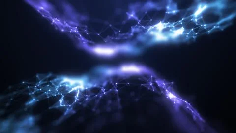 3D Illustration of an Abstract Plexus Concept Background Illustrazione stock