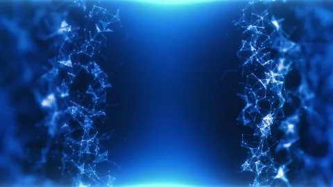 3D Illustration of an Abstract Plexus Concept Background Stock Illustration