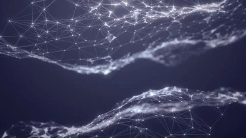 3D Illustration of an Abstract Plexus Concept Background Stock Illustration