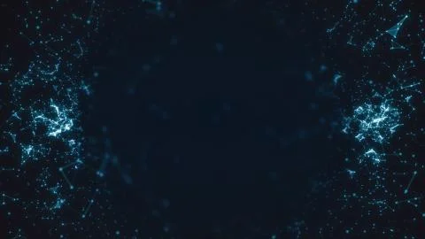 3D Illustration of an Abstract Plexus Concept Background Stock Illustration