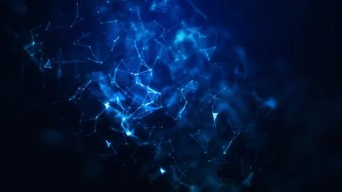 3D Illustration of an Abstract Plexus Concept Background Ilustração Stock