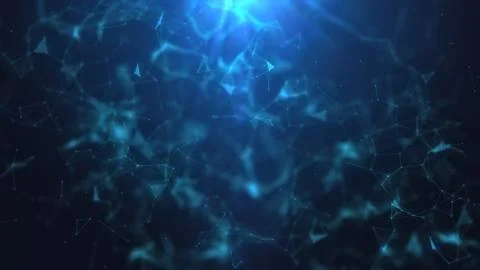 3D Illustration of an Abstract Plexus Concept Background Stock Illustration