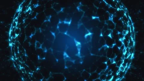 3D Illustration of an Abstract Plexus Concept Background Ilustração Stock