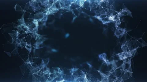 3D Illustration of an Abstract Plexus Concept Background Ilustração Stock