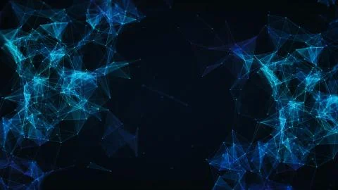 3D Illustration of an Abstract Plexus Concept Background Illustrazione stock