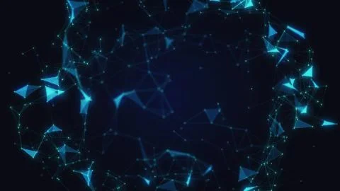 3D Illustration of an Abstract Plexus Concept Background Иллюстрация