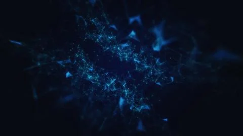 3D Illustration of an Abstract Plexus Concept Background Illustrazione stock