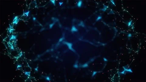 3D Illustration of an Abstract Plexus Concept Background Stockillustratie