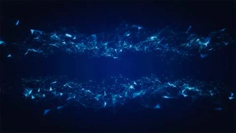 3D Illustration of an Abstract Plexus Concept Background Stock Illustration