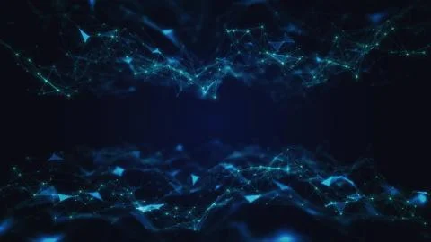 3D Illustration of an Abstract Plexus Concept Background Illustrazione stock