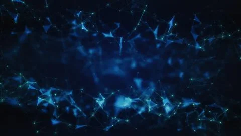 3D Illustration of an Abstract Plexus Concept Background Stockillustratie