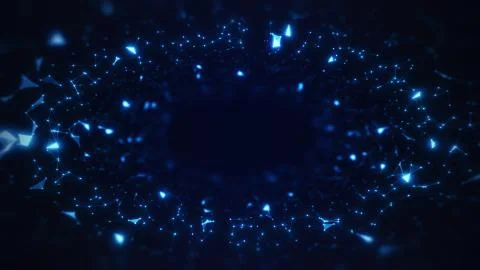 3D Illustration of an Abstract Plexus Concept Background 库存插图