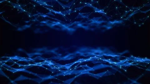 3D Illustration of an Abstract Plexus Concept Background Stock Illustration