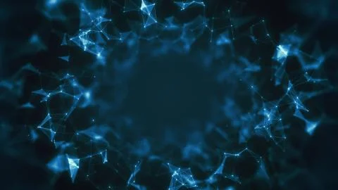 3D Illustration of an Abstract Plexus Concept Background Stock Illustration