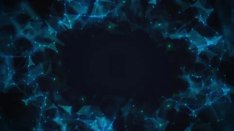 3D Illustration of an Abstract Plexus Concept Background Stock Illustration