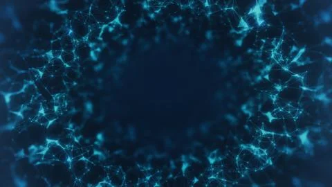 3D Illustration of an Abstract Plexus Concept Background Stock Illustration