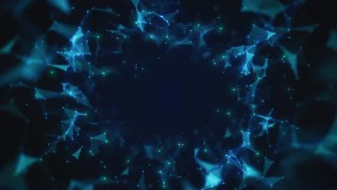 3D Illustration of an Abstract Plexus Concept Background Иллюстрация