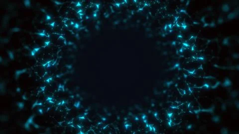 3D Illustration of an Abstract Plexus Concept Background Stock Illustration